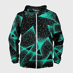 Ветровка с капюшоном мужская The triangle is light blue, цвет: 3D-белый