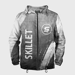 Ветровка с капюшоном мужская Skillet - grey gradient вертикально, цвет: 3D-черный
