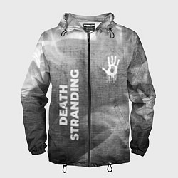 Ветровка с капюшоном мужская Death Stranding - grey gradient вертикально, цвет: 3D-черный