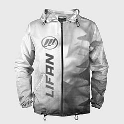 Ветровка с капюшоном мужская Lifan - white gradient по-вертикали, цвет: 3D-черный