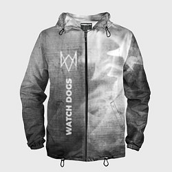 Ветровка с капюшоном мужская Watch Dogs - grey gradient по-вертикали, цвет: 3D-черный