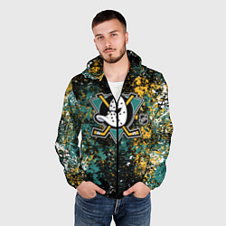 Ветровка с капюшоном мужская Anaheim Ducks NHL black, цвет: 3D-черный — фото 2
