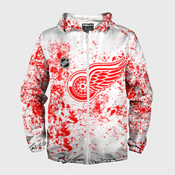 Ветровка с капюшоном мужская Detroit Red Wings NHL white, цвет: 3D-белый