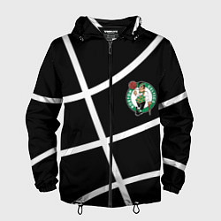 Ветровка с капюшоном мужская Boston Celtics black, цвет: 3D-черный