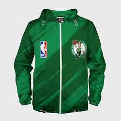 Ветровка с капюшоном мужская Boston Celtics NBA basketball, цвет: 3D-белый