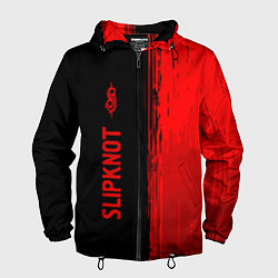 Ветровка с капюшоном мужская Slipknot - red gradient по-вертикали, цвет: 3D-черный
