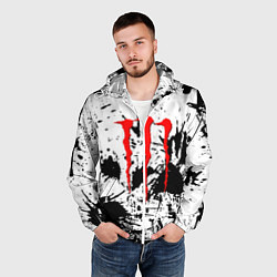 Ветровка с капюшоном мужская Monster energy краски, цвет: 3D-белый — фото 2