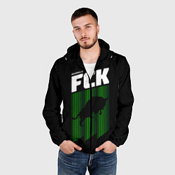 Ветровка с капюшоном мужская FC Krasnodar, цвет: 3D-черный — фото 2