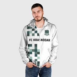 Ветровка с капюшоном мужская FC Krasnodar, цвет: 3D-белый — фото 2