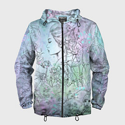 Ветровка с капюшоном мужская Скетч японские дорамы, цвет: 3D-черный