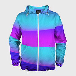 Ветровка с капюшоном мужская Неоновый прилив, цвет: 3D-белый