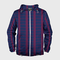 Мужская ветровка Color blue cage pink stripes