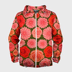 Мужская ветровка Цветочная поляна паттерн