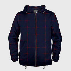 Мужская ветровка Color dark blue red crosses