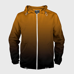 Ветровка с капюшоном мужская Orange gradient, цвет: 3D-белый