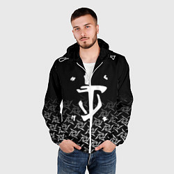 Ветровка с капюшоном мужская Doom ninja, цвет: 3D-белый — фото 2