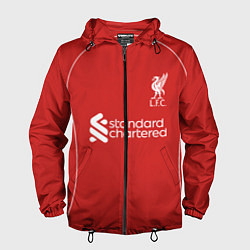 Ветровка с капюшоном мужская Ливепрпуль домашняя форма 2025 2026, цвет: 3D-черный