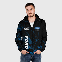 Ветровка с капюшоном мужская Ford RS, цвет: 3D-черный — фото 2