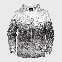 Ветровка с капюшоном мужская Грязь, цвет: 3D-белый