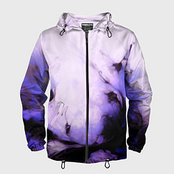 Ветровка с капюшоном мужская Взрывной индиго светлый, цвет: 3D-черный