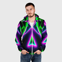 Ветровка с капюшоном мужская Multicolored colorful color, цвет: 3D-белый — фото 2