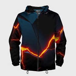 Ветровка с капюшоном мужская Breaking block, цвет: 3D-черный