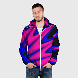 Ветровка с капюшоном мужская Multicolored color neon, цвет: 3D-белый — фото 2