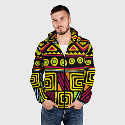 Ветровка с капюшоном мужская Африка, цвет: 3D-черный — фото 2