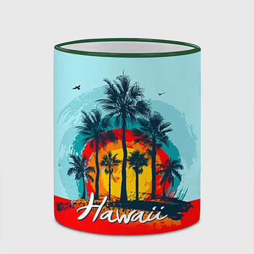 Кружка цветная HAWAII 6 / 3D-Зеленый кант – фото 2
