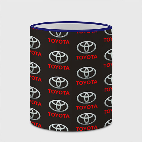 Кружка цветная Toyota / 3D-Синий кант – фото 2