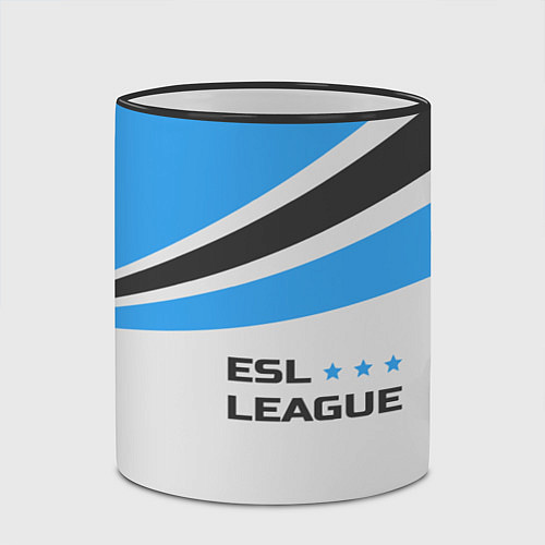 Кружка цветная ESL league / 3D-Черный кант – фото 2