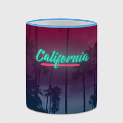 Кружка 3D California, цвет: 3D-небесно-голубой кант — фото 2