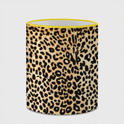Кружка 3D Гепард (шкура), цвет: 3D-желтый кант — фото 2