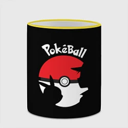 Кружка 3D Pokeball, цвет: 3D-желтый кант — фото 2