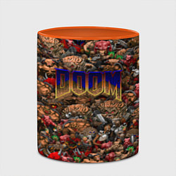 Кружка 3D DOOM: Pixel Monsters, цвет: 3D-белый + оранжевый — фото 2
