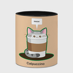 Кружка 3D Catpuccino, цвет: 3D-белый + черный — фото 2