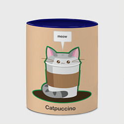 Кружка 3D Catpuccino, цвет: 3D-белый + синий — фото 2