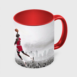 Кружка 3D Michael Jordan NBA, цвет: 3D-белый + красный