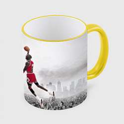 Кружка 3D Michael Jordan NBA, цвет: 3D-желтый кант