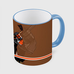 Кружка 3D Anaheim Ducks, цвет: 3D-небесно-голубой кант