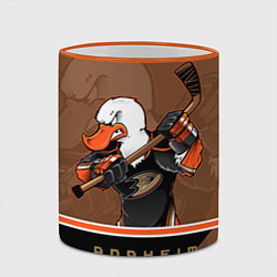 Кружка 3D Anaheim Ducks, цвет: 3D-оранжевый кант — фото 2