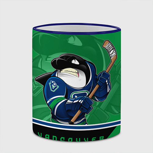 Кружка цветная Vancouver Canucks / 3D-Синий кант – фото 2