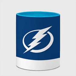 Кружка 3D Tampa Bay Lightning, цвет: 3D-белый + небесно-голубой — фото 2