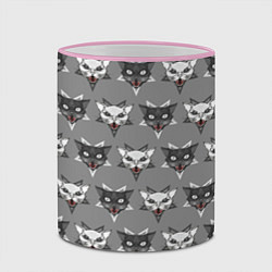 Кружка 3D Злые котики, цвет: 3D-розовый кант — фото 2