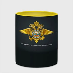 Кружка 3D Полиция Российской Федерации, цвет: 3D-белый + желтый — фото 2