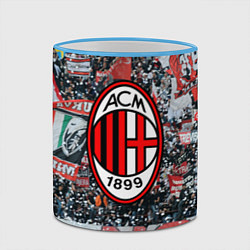 Кружка 3D Milan FC, цвет: 3D-небесно-голубой кант — фото 2