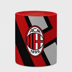 Кружка 3D Milan FC 1899, цвет: 3D-белый + красный — фото 2