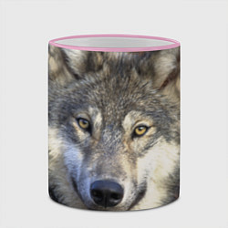 Кружка 3D Улыбка волка, цвет: 3D-розовый кант — фото 2