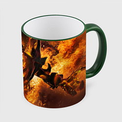 Кружка 3D Nevermore Hell, цвет: 3D-зеленый кант
