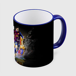 Кружка 3D Messi FCB, цвет: 3D-синий кант